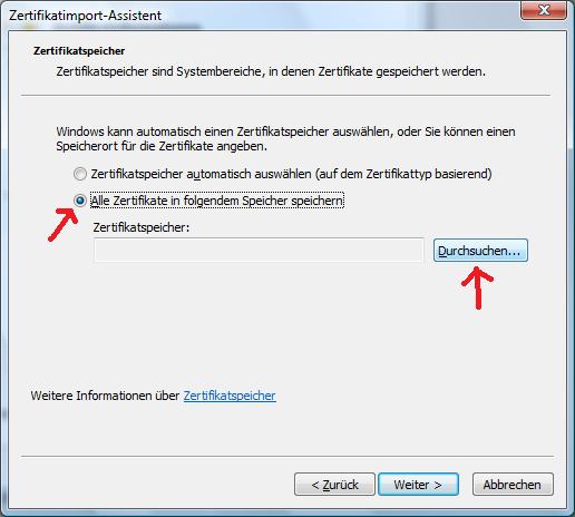 Bild3 Zertifikatspeicher